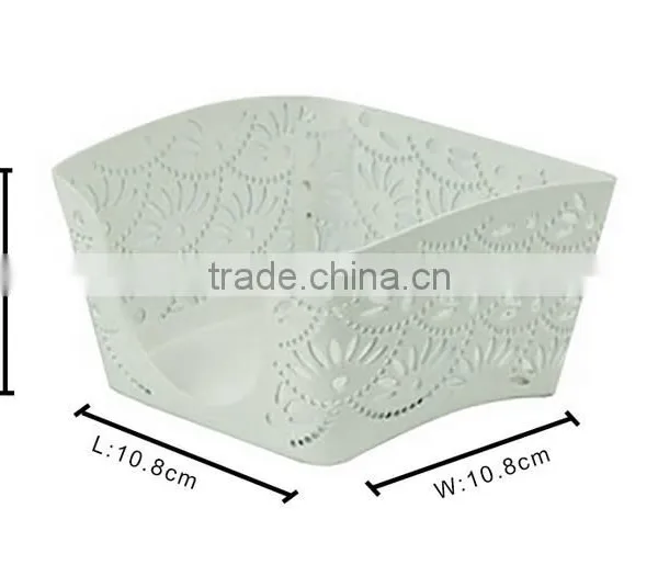 Arc-shaped Metal Punched Desktop Note Paper Holder photo-5