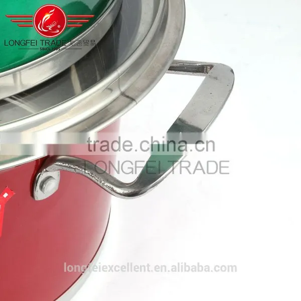 2016 New Design Popular Shape Large Cheap Stainless Steel Soup Pot Set/camping Cookware photo-5