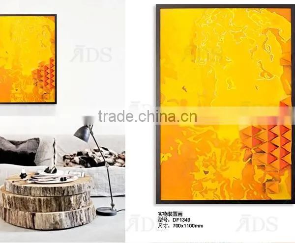 Framed Handmade Shadow Box Home Goods Wall Art Canvas Painting photo-2
