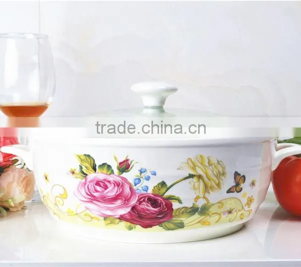 Ceramic Microwave Pot With Glass Lid photo-3