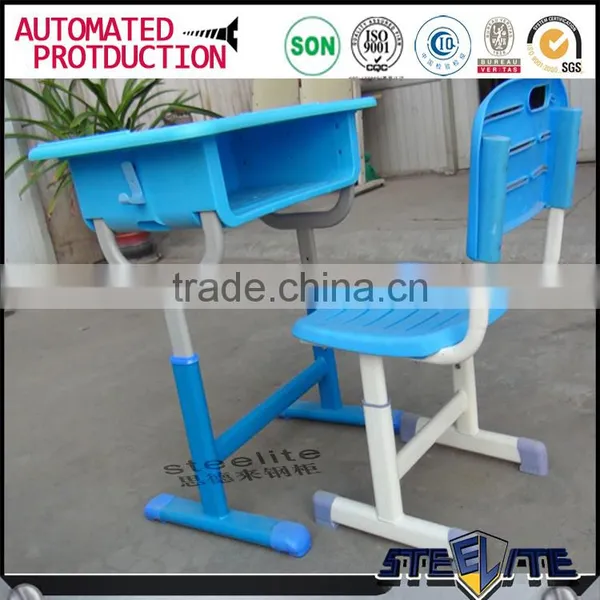 Adjustable Leg Kids Cartoon Study Table and Chair School Plastic Table and Chair for Kids photo-5