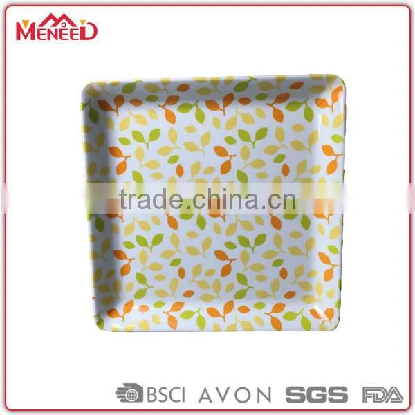 Antislip Melamine Mealtime Houseware Peresonalized Bulk Plastic Tray for Food photo-2