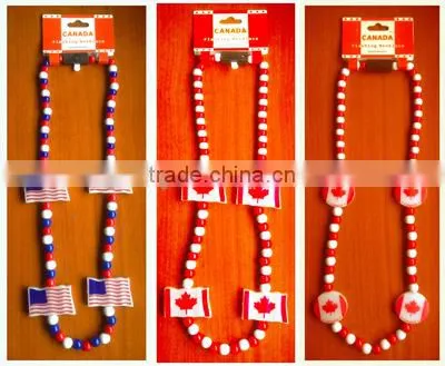 Customized Bulk Beads July 4th Led Light up Handmade Fashion Necklace