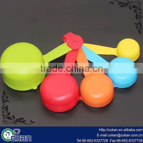 CK-S043 5Pcs Rainbow Plastic Measuring Spoons Cups Tools Set For Baking Cooking Plastic Measuring Spoon Set / Measuring Cup photo-4