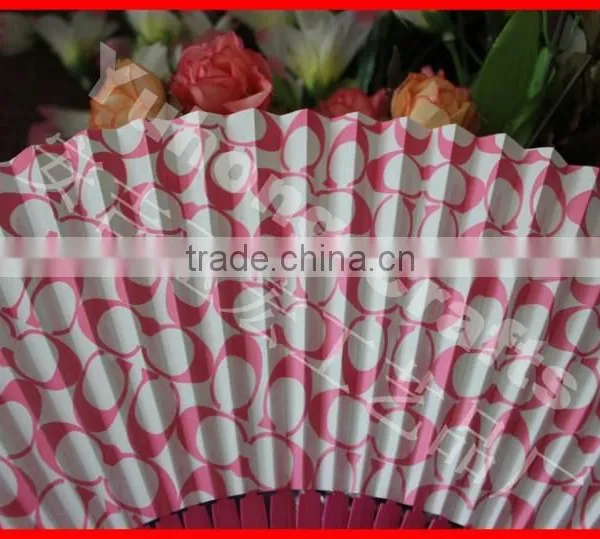 Both Sides Printing Bamboo Paper Fan in Japanese Style photo-2