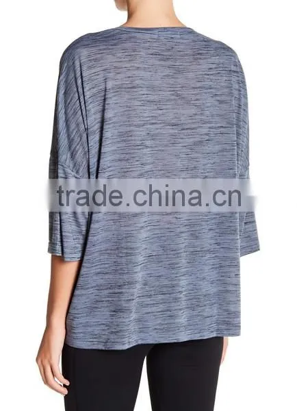 Sport T-shirts Cricket Girls Short Sleeve Tops Tees Women 3/4 Sleeve V-Neck Pocket Tee Shirts photo-5