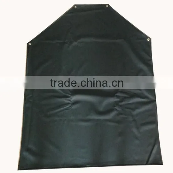 Customized Solid Color Cotton Textile PU Coated Rubber Apron For Woman photo-3