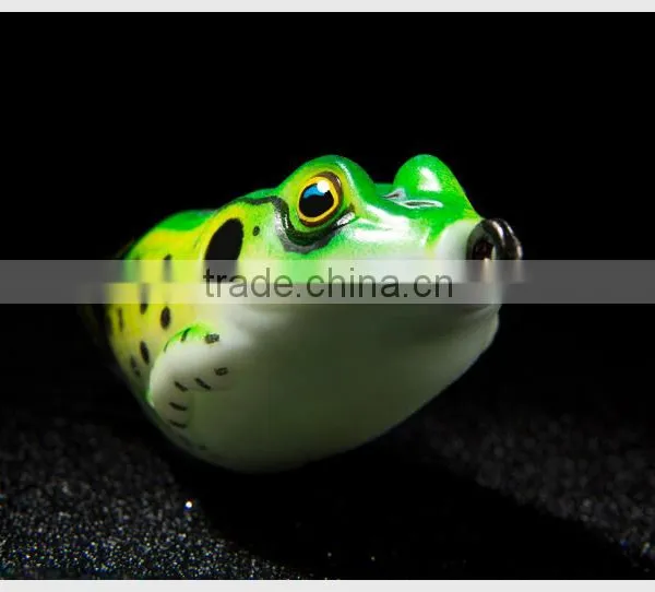 3D Eyes Artificia OEM ColorfulJigging Vibe Trolling Soft Plastic Frog Fishing Lure photo-6