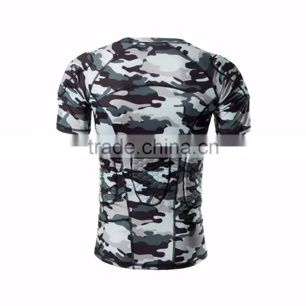China Factory Camo Color Padded Compression Shirt photo-4