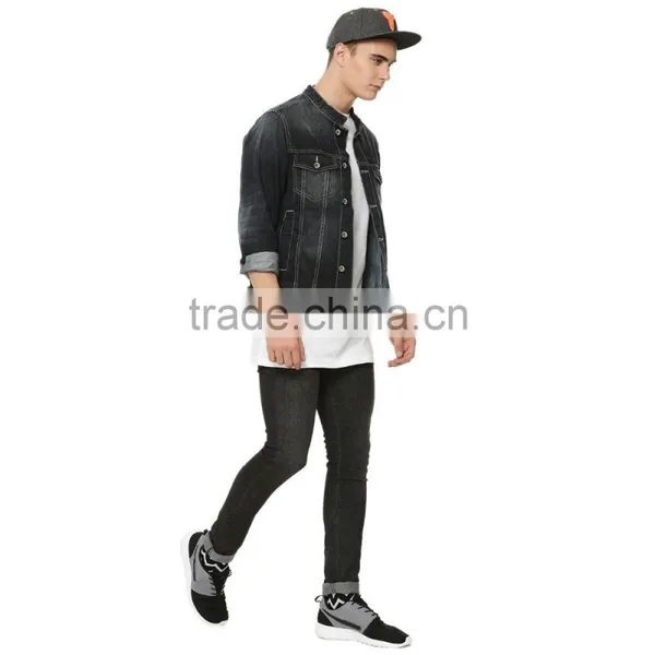 Factory Price Men Casual Denim Custom Jacket no Minimum photo-4
