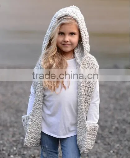 Wholesale Fashion Knit Scarf With Pockets Baby Scarf photo-3