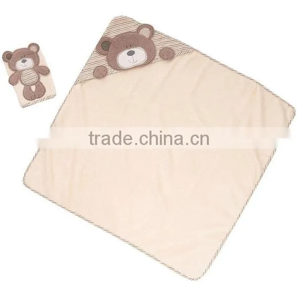 Trade Assurance Custom Embroidery Designs Cotton Terry Fabric Animal Wholesale Kids Bath Poncho Hooded Towel photo-4