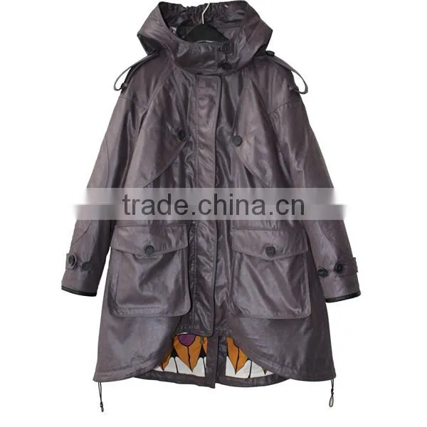 2014 Newest Ladies Elegant Ladies Long Coat Woman Black Cashmere Coat for Winter photo-2