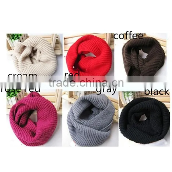 Simple and Fashion High Quality 7 Color Choice Circle Neckwear Lovely Magic Scarf Ladies Scarves photo-3