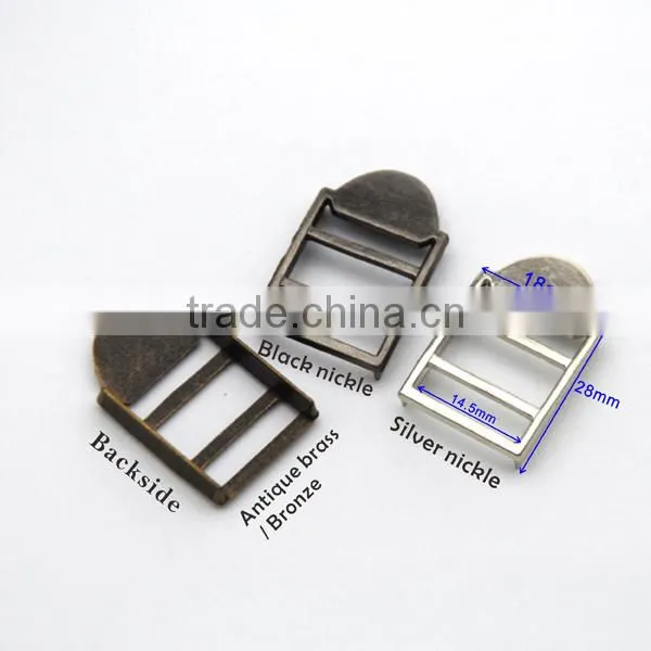 15mm Metal Alloy Adjustable Buckle Bag Backpack Luggage Slide Buckle Nickle/black/bronze BK-080 photo-4