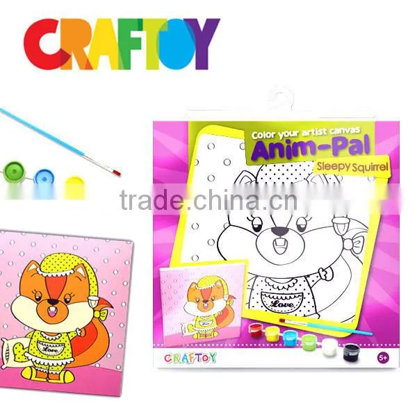 OEM Cosmetic Set Toys Color Your Canvas Frame Anim-Pal Sleepy Squirrel photo-3