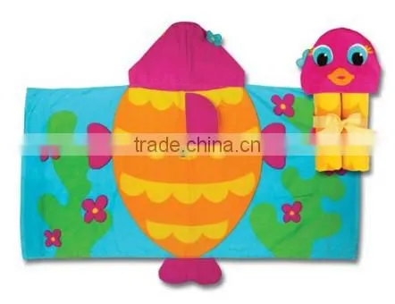 Baby Bath Towel With Hoody Reactive All Over Print