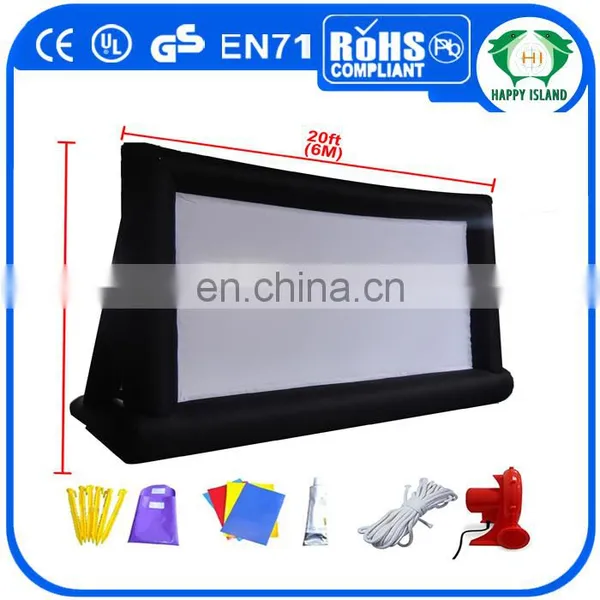 HAPPYISLAND PVC Coated Nylon or Oxford Cloth Inflatable Projector Screens for Sale photo-4