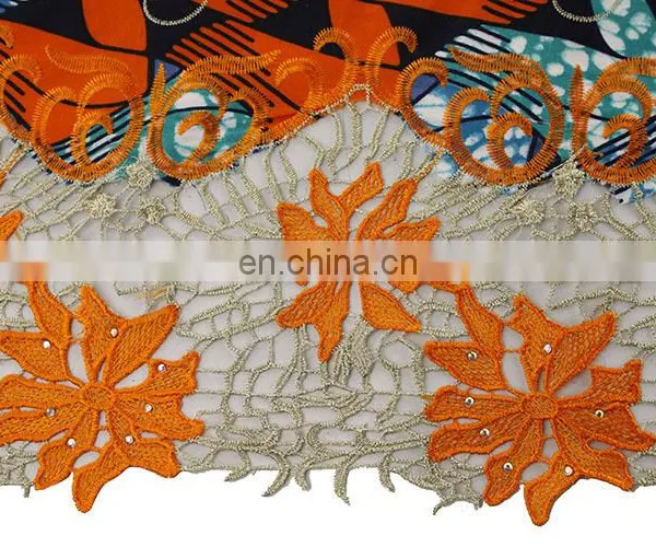 New Product Fashion Design African Guipure Lace Wax Prints Fabric photo-3
