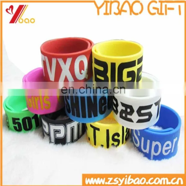 Silicone 100% Slap Bracelet /wristband Printing Custom Logo photo-3