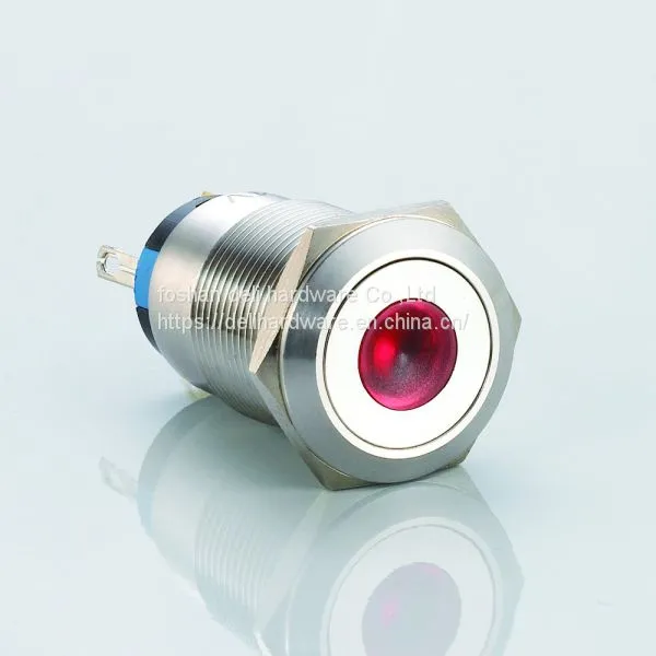 12 Volt LED 6 Pin Stainless Metal Push Button Switch photo-3