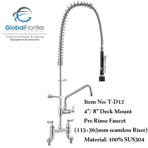 Restaurant Faucet Stainless Steel Pre Rinse Unit Cafe Tapware