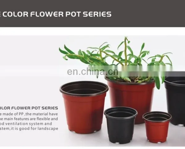 Cheap Plastic Double Colour Flower Pot photo-6