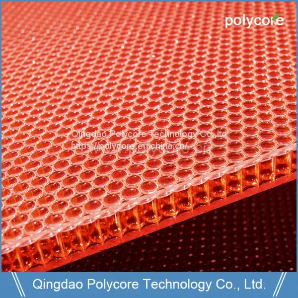 Light Weight Light Transmission Waterproof Fireproof PC Honeycomb Composite Panel photo-3