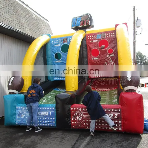 Outdoor Inflatable Fun Games Sports Quarterback Blitz Inflatable Football Toss Game photo-2