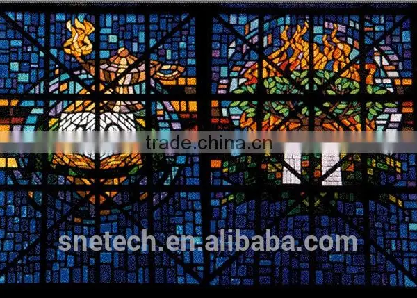 Tempered Facted Glass Church Pattern Interior or Exterior Decoration photo-5