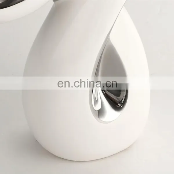 Nordic Modern Hotel Home Decoration Creative Design Artwork Silver-plated Ceramic Living Room Ornaments photo-4