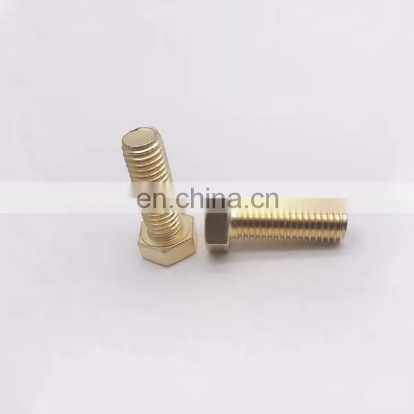 Copper Bolt Head Bolts Brass Finished Hex Cap Screw Hex m9 x 60mm photo-4