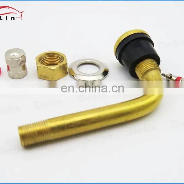 DeLin 90 Degree Tubeless Brass Truck Tire Valve Stems TR571C With 90 Degree Bend photo-5