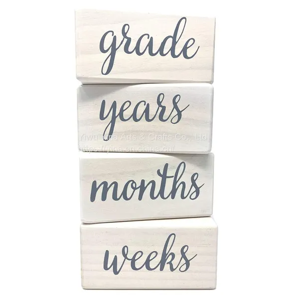 Wood Milestone Age Blocks, Baby Age Photo Blocks Baby Shower Gift and Keepsake photo-5