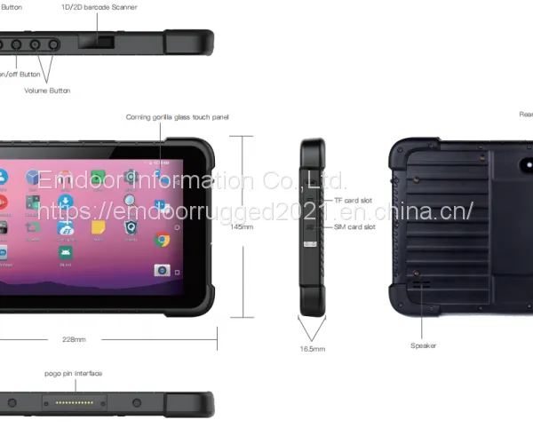8'' Android: EM-Q86 таблетка повышенной прочности с уровнем защиты IP67