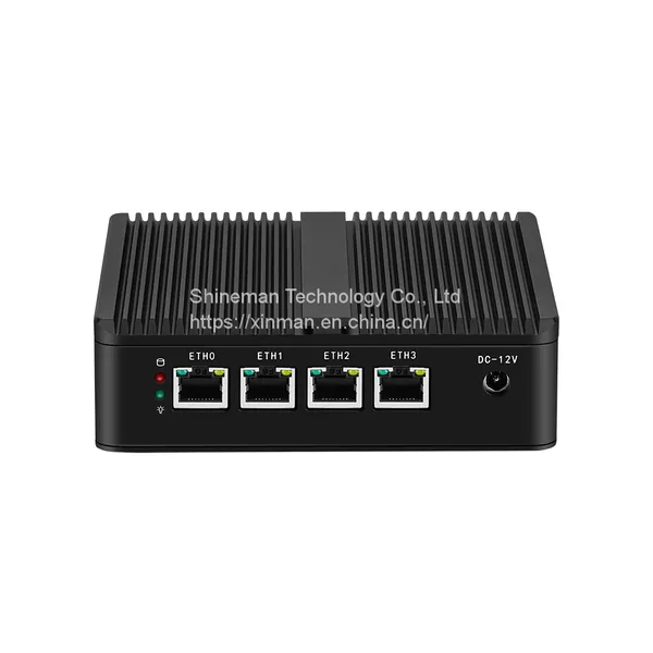 Ultral Small Fanless Mini PC Intel Baytrail 4 LAN Network Computer J1900 Barebone