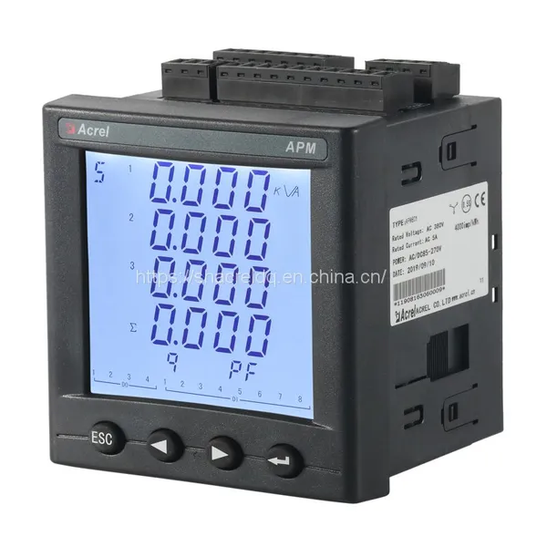 Acrel APM801  three Phase Multifunction Electric Power Analyser Monitor Meter Accuracy Class 0.2S Current and Voltage Imbalance photo-2