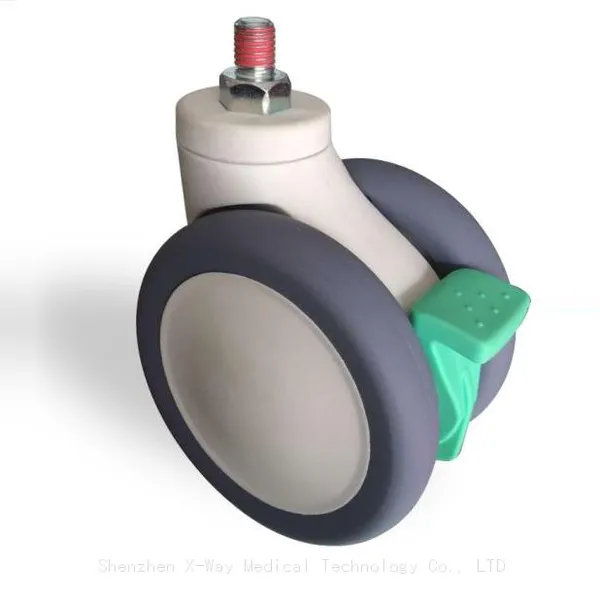 75mm 100mm 125mm 150mm Hospital Bed Medical Swivel Twin Wheel Reset Caster With High Quality photo-3