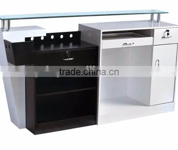 Beiqi Wholesale Reception Desk Counter With Glass Salon Furniture Used Checkout Desk for Sale photo-2