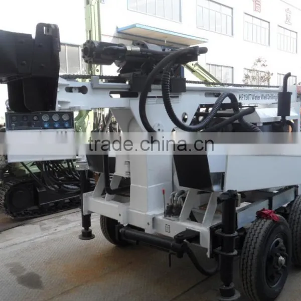 Welcomed in Market 150m Depth HF150T Trailer Water Well Drill Rigs photo-2