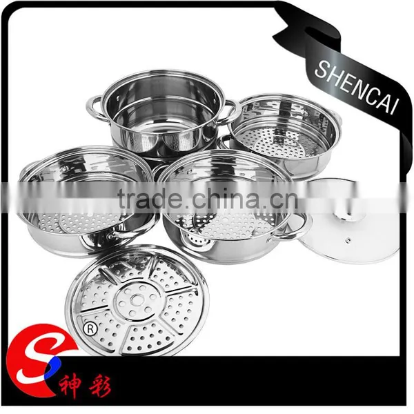 Caitang Shencai Stainless Steel 4layer Steamer Pot With Glass Lid Cover photo-2