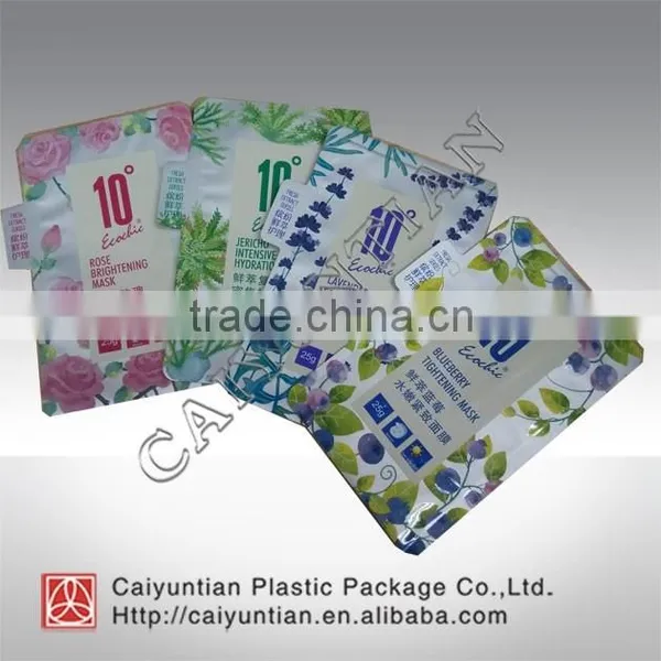 Colourful Designed Aluminum Foil Facial Mask Soft Plastic Bag/clear Plastic Bag photo-3