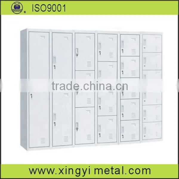 Box Style Locker Two Tier All Steel Locker Wardrobe Varied Metal Locker With Hook