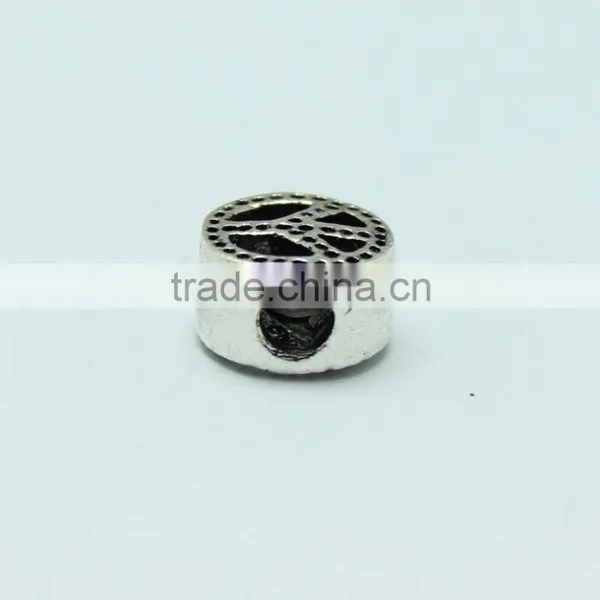 Wholesale Peace Symbol Shape Zinc Alloy Slider Beads With Round Hole for Bracelets photo-3