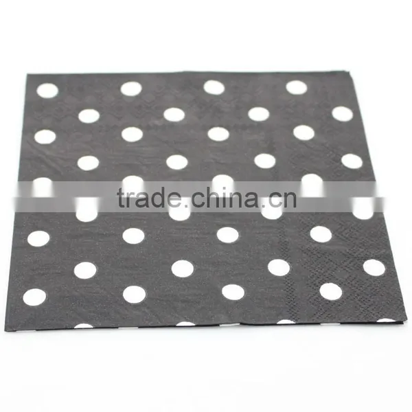 Black Crown Napkins Vintage Napkin Paper 100% Virgin Wood Tissue for Party Decoration Supplies photo-2