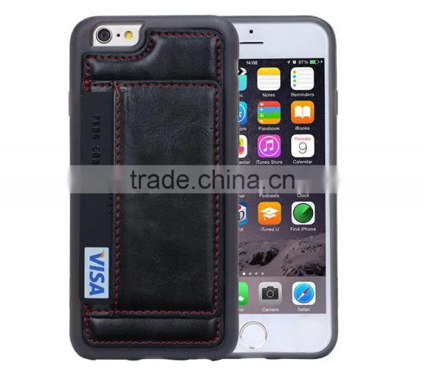 New Design PC TPU PU Moblile Phone Case, Mobile Phone Back Cover, With Card Slot Phone Holder photo-3