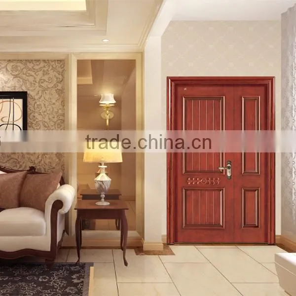 Prehung Double Swing Exterior Mahogany Solid Wooden Door photo-2