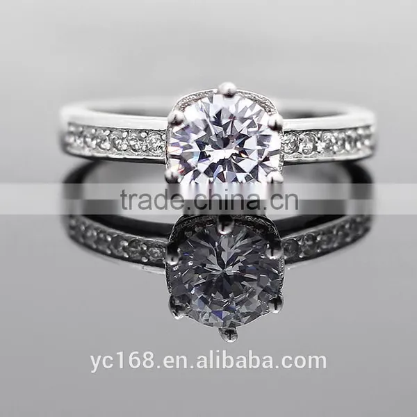 S925 Sterling Silver Wedding Rings With Cubic Zirconia Stones Express Jewelry photo-3