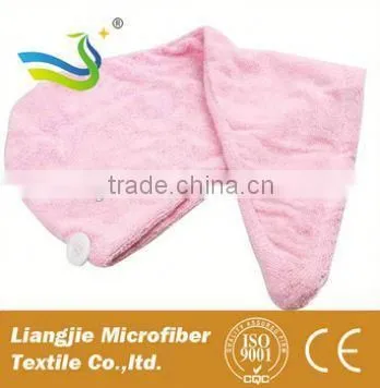 Coral Fleece Fabric Towel Shower Cap photo-3