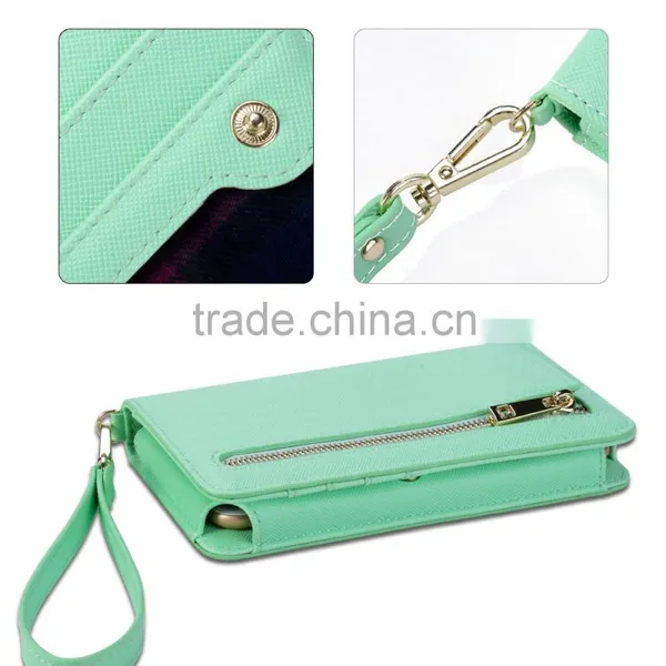 Card Holder Green PU Leather Long Wrist Rope RFID Blocking Hand Bag Ladies Quality Choice Supplier's Choice photo-6